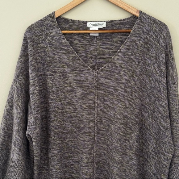 Coldwater Creek Cotton Blend 3/4 Sleeve V-Neck Lightweight Sweater Size 2X - Picture 2 of 5